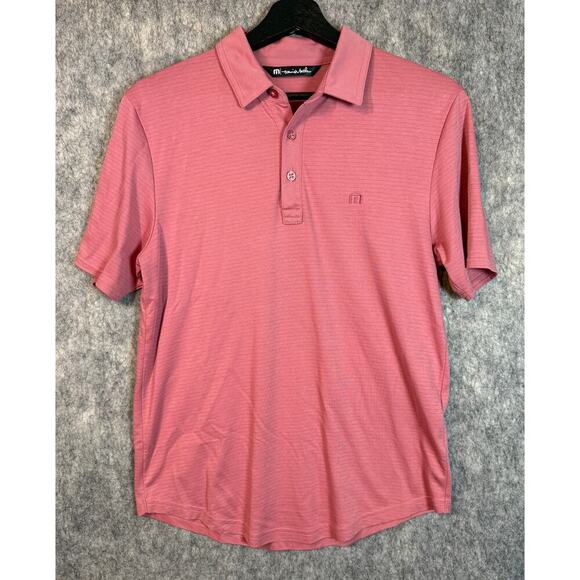 Travis Mathew Mens Pink Warmer Tide Scoop Polo Style 1MW396 - Small - Picture 1 of 9